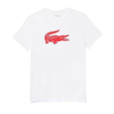 Camiseta Lacoste Sport Crocodilo 3D Branco TH2042 23-B6C - loja online