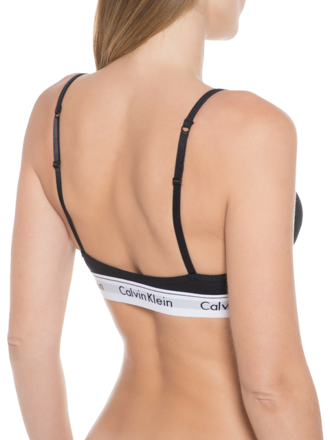 Top Calvin Klein Triângulo Moderno Cotton Preto - MAR4005-0987 - comprar online