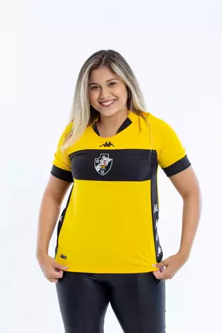 Camisa Kappa Vasco Feminina Ggoleiro II Amarela - 2022 EKVA211922