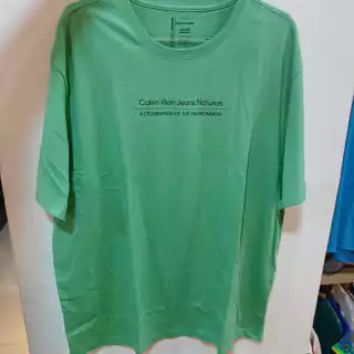 Camiseta Calvin Klein Masculina Sustainable CK Naturals Verde Menta - CKJM114E-0603