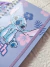 Caderno A5 pautado Stich lilás - Atelier Sonho de Artesanato