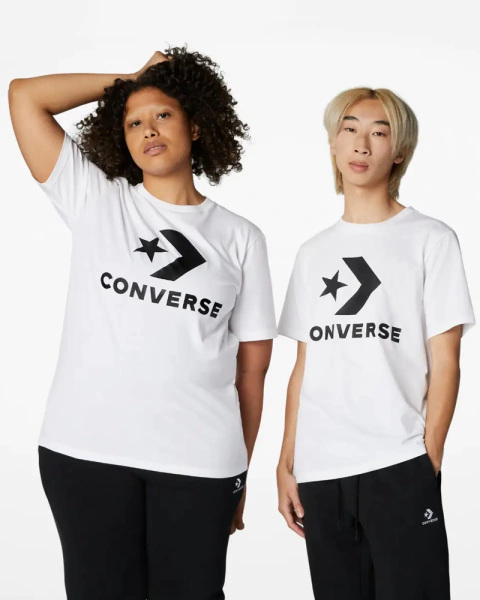 Camiseta Converse GO-TO Logo Star Chevron Tee Branca