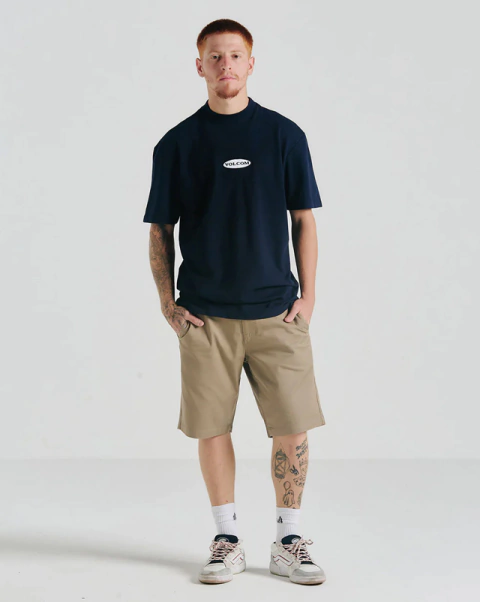 Bermuda Volcom Walk Frickin Modern Stretch Chino Khaki