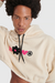 Moletom BAW Hoodie Cropped Sherpa Flower Off White - loja online