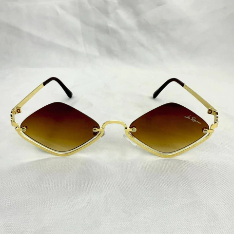 ÓCULOS DE SOL FLASH MARROM DEGRADÊ LOSANGO FEMININO