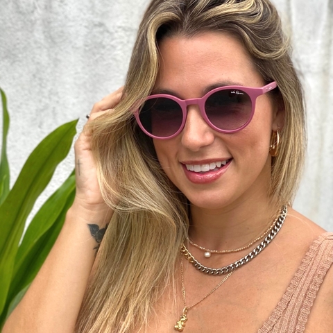 ÓCULOS DE SOL MEL GOIABA UNISSEX JO RAM REDONDO EM ACETATO