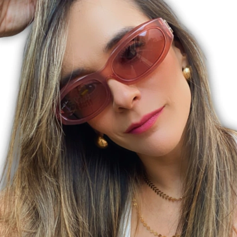 ÓCULOS DE SOL SKY ROSA OVAL FEMININO - comprar online