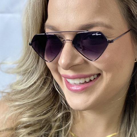 ÓCULOS DE SOL RUBI PRETO DEGRADÊ FEMININO JO RAM GEOMETRICO