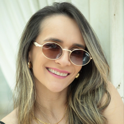 ÓCULOS DE SOL KELLY MARROM DEGRADÊ REDONDO RETRÔ UNISSEX JO RAM