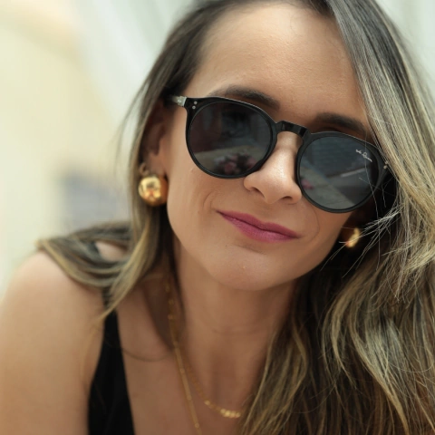 ÓCULOS DE SOL ZAR PRETO REDONDO UNISSEX JO RAM