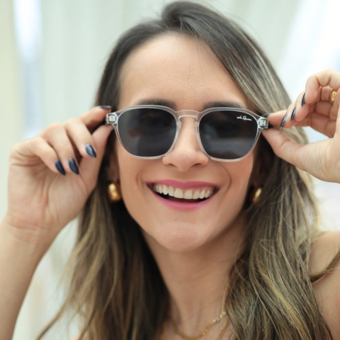 ÓCULOS DE SOL PINA TRANSPARENTE QUADRADO UNISSEX JO RAM