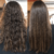 Demonstração da eficácia do Fast Liss em cabelo modelo