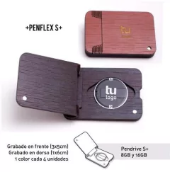 4 Estuches Penflex Para Pendrive con grabado - Sumapack