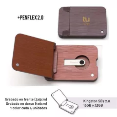 4 Estuches Penflex Para Pendrive con grabado - comprar online