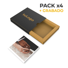 4 KRAFT 12x11 + Grabado para 100 fotos