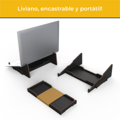 Image of Kit Base eleva monitor, soporte para notebook, organizador, porta celu y mousepad