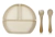 Imagen de Combo Plato Triple + Tapa + Vaso doble + Babero + Bowl + Cubiertos - Safari