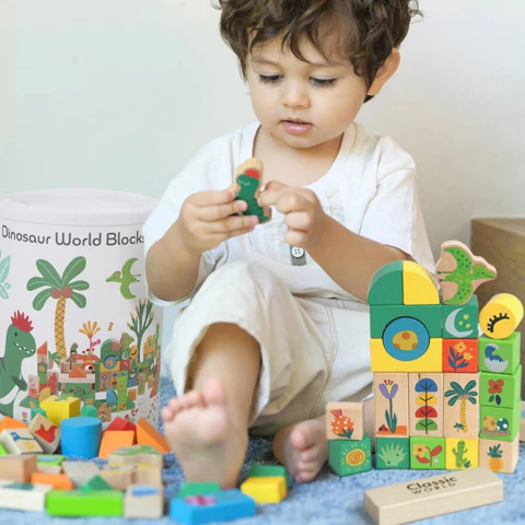 Balde 100 Bloques Dinosaurios - Mundo Jurasico - comprar online