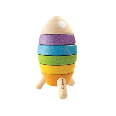 Torre didáctica Cohete Apilable de madera 11 pzs. - comprar online