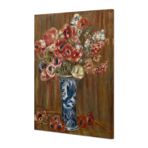 Anemonas en un jarron de Delft