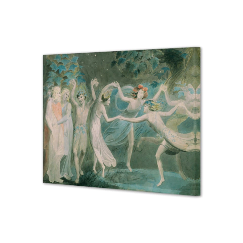 Oberon, Titania y Pick con hadas bailando