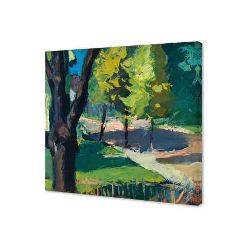 Paisaje con cerca y arboles