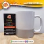 Caneca Branca Faixa Glitter Prata