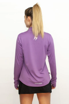 BUZO DEPORTIVO 1/2 CIERRE FIT LILA - comprar online