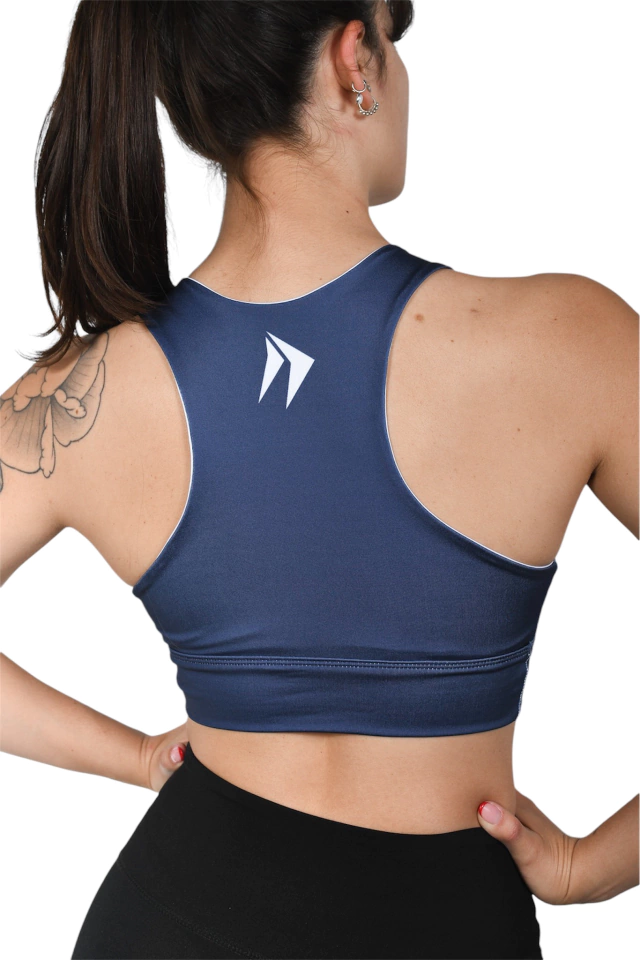 TOP DEPORTIVO AZUL COMBINADO MUJER — imagen 2
