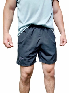 SHORT JEMA TENIS NEGRO/GRIS TOPO HOMBRE