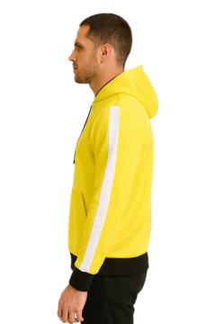BUZO CANGURO FRISADO UNISEX AMARILLO - comprar online