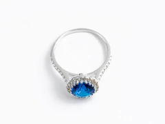 Anillo Circón Azul - Mallorca Joyas - Joyería en Córdoba 