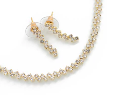 Conjunto Strass Zig Zag Fino - Mallorca Joyas - Joyería en Córdoba 