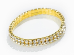 Pulsera Strass Dorada 2 Hileras - comprar online