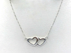 Cadena Dos Corazones 45cm - comprar online