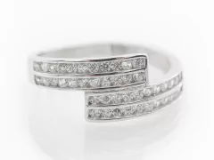 Anillo doble Hilera Cruzada