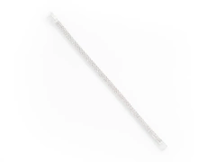 Pulsera Strass 2 Hileras Plateado