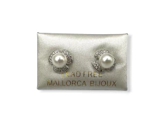 Aros Perla Florcita 3 Petalos