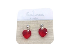 Aros Corazón Colgante Rojo - comprar online