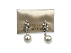 Aros Hoja Calada y Perla - comprar online