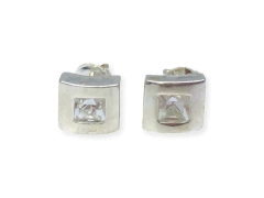 Aros Cuadrados Piedra Circón