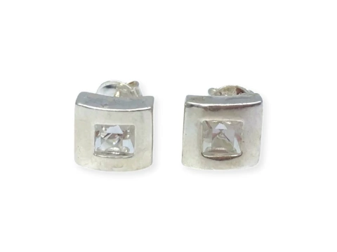 Aros Cuadrados Piedra Circón