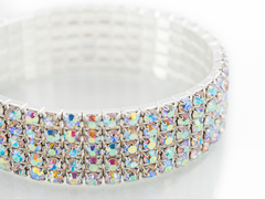 Pulsera Strass Aurora Boreal 5 Hileras - comprar online