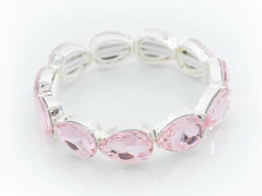 Pulsera Strass Piedras Rosas