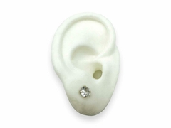 Aros Circon Transparente 5mm - Mallorca Joyas - Joyería en Córdoba 