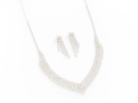 Conjunto Strass en V Aurora Boreal