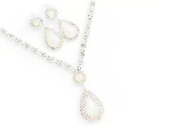 Conjunto Strass Gota Perla