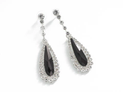 Aros Gota Colgante Strass