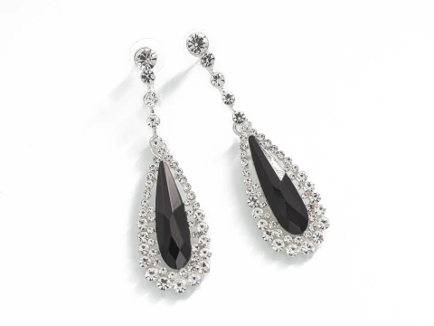 Aros Gota Colgante Strass