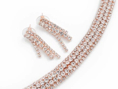 Conjunto Choker Strass Rose - comprar online